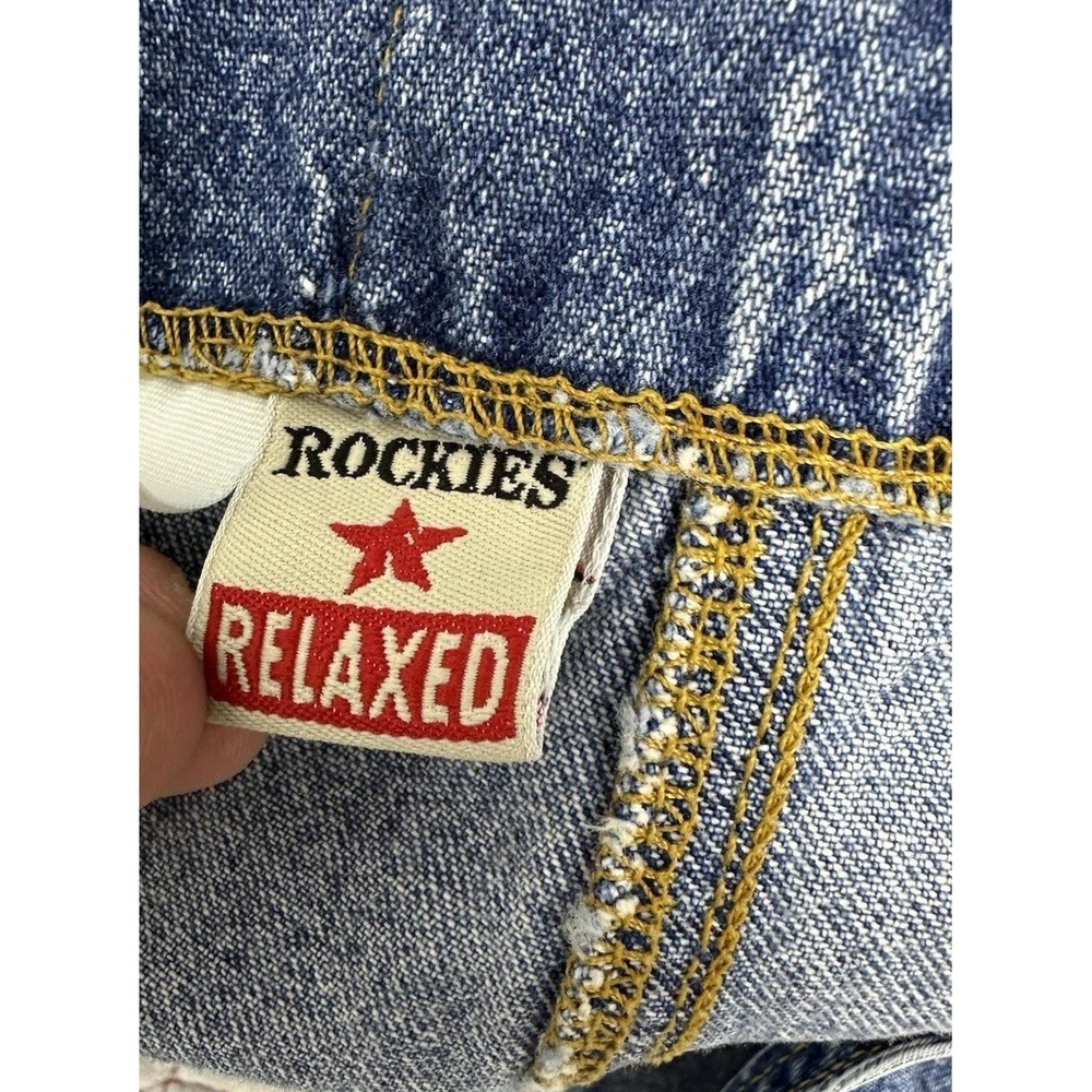 VTG 90s Rockies Relaxed Women's Denim Overalls / Size Large - Picture 8 of 13